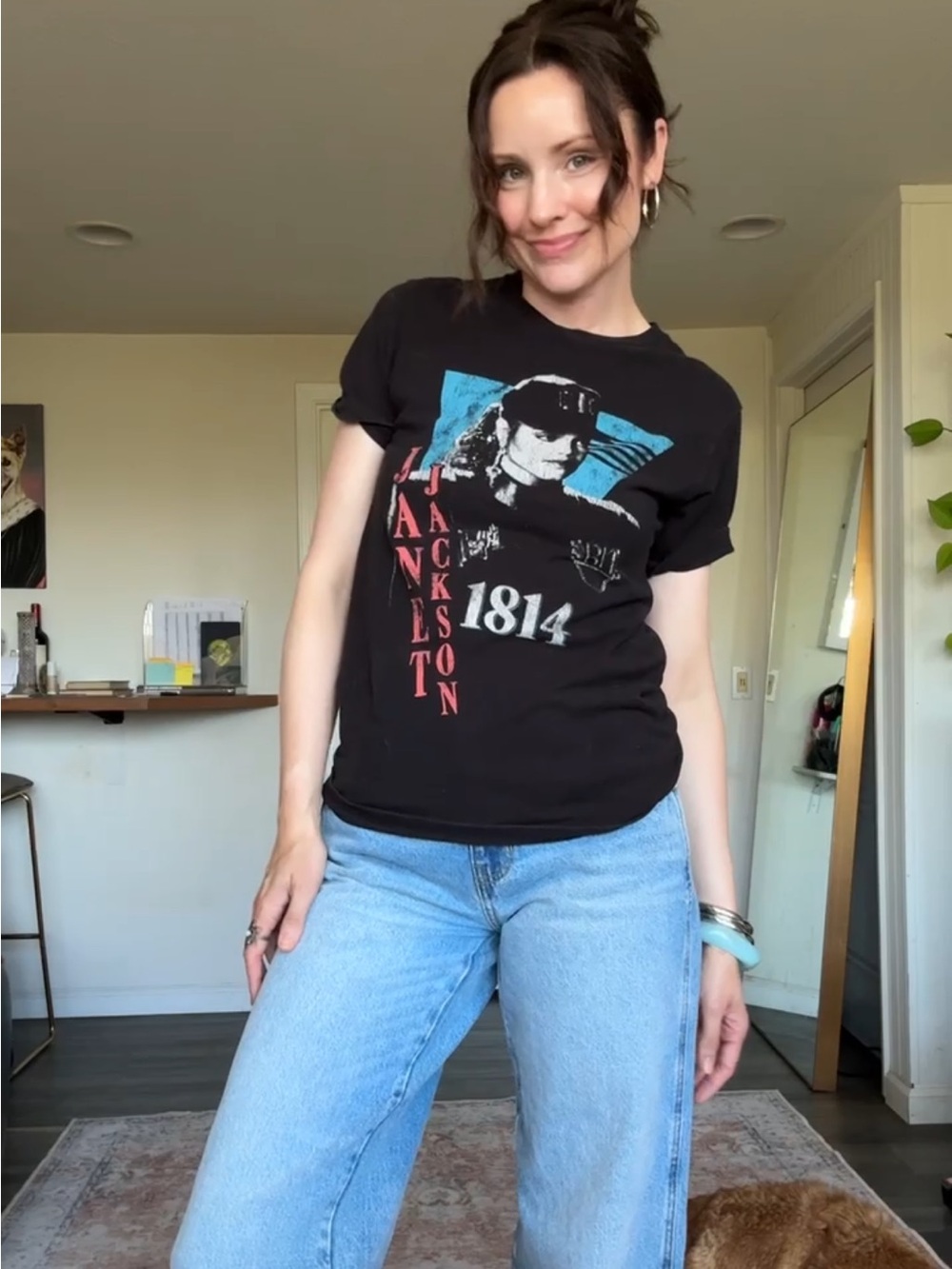 Janet Jackson rhythm nation 1814 band / concert 80s style tee